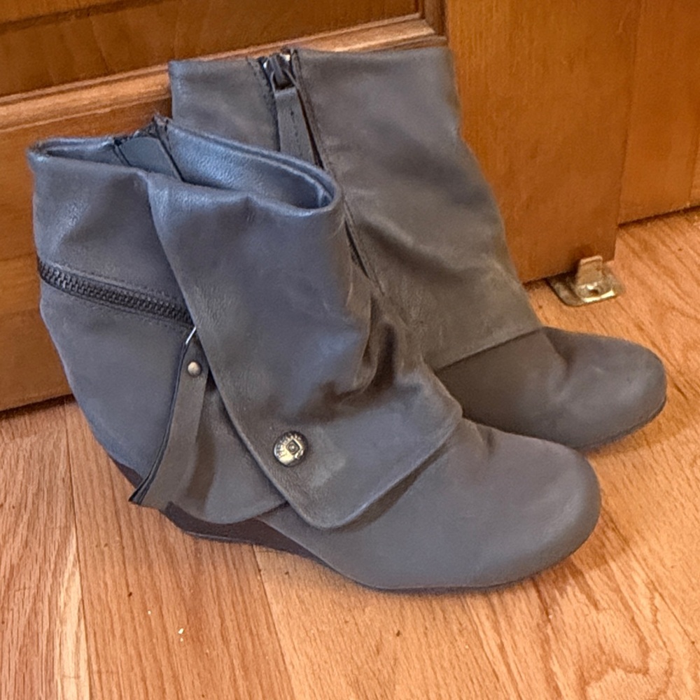 Blowfish Charcoal Ankle Booties